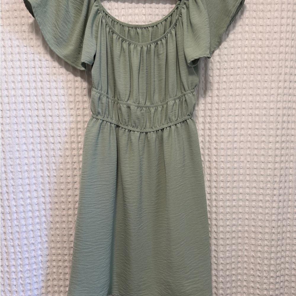 Altar'd State Light Green Gathered Dress